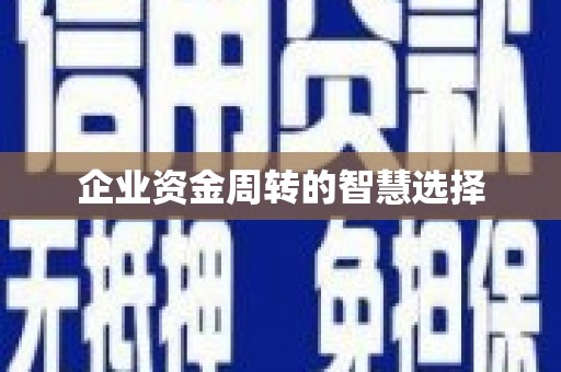 百色企业资金周转的智慧选择