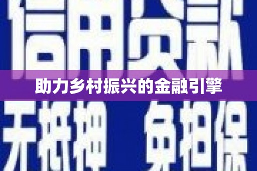 百色助力乡村振兴的金融引擎
