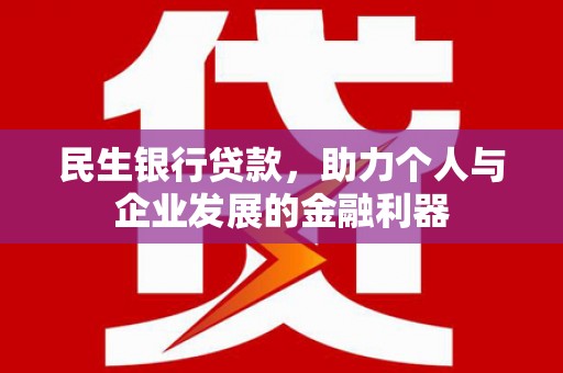 百色民生银行贷款，助力个人与企业发展的金融利器