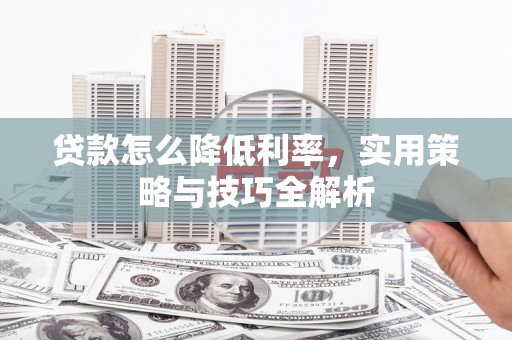 百色贷款怎么降低利率，实用策略与技巧全解析