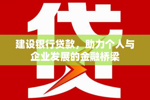 百色建设银行贷款，助力个人与企业发展的金融桥梁