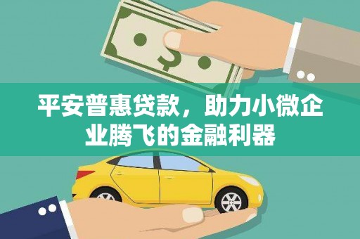 百色平安普惠贷款，助力小微企业腾飞的金融利器