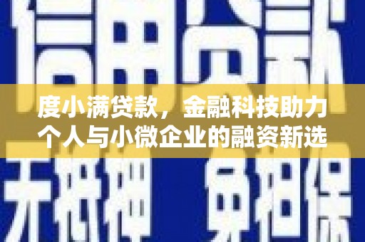 百色度小满贷款，金融科技助力个人与小微企业的融资新选择