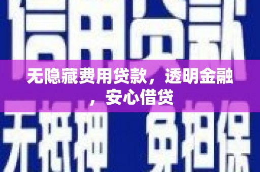百色无隐藏费用贷款，透明金融，安心借贷
