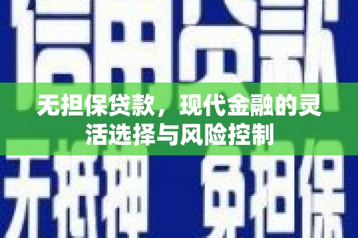 百色无担保贷款，现代金融的灵活选择与风险控制
