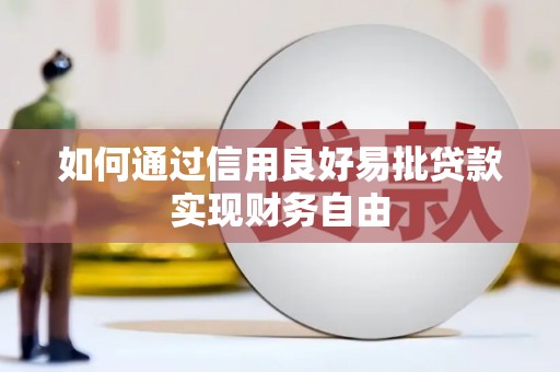 百色如何通过信用良好易批贷款实现财务自由
