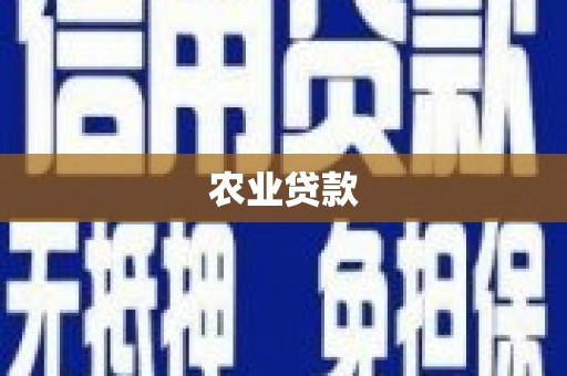 百色农业贷款