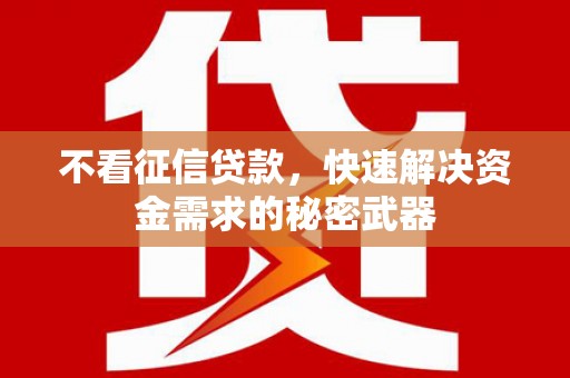 百色不看征信贷款，快速解决资金需求的秘密武器